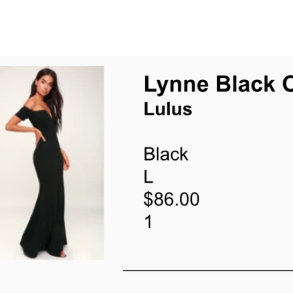 BLACK LULUS MAXI DRESS